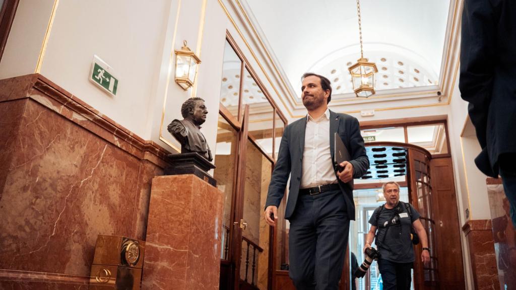 El coordinador de Izquierda Unida, Alberto Garzón, en el Congreso de los Diputados.