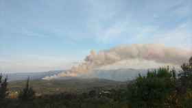 Incendio en Crecente (Pontevedra).