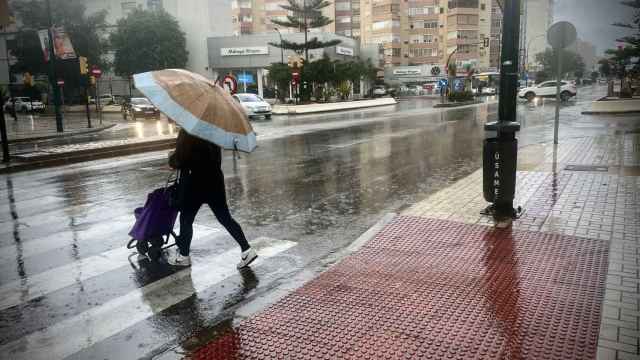Una imagen de Málaga durante una intensa tormenta.