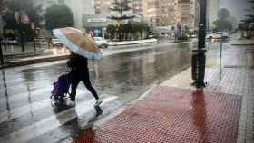 Una imagen de Málaga durante una intensa tormenta.
