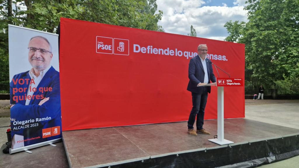 Olegario Ramón este domingo durante un acto en Ponferrada