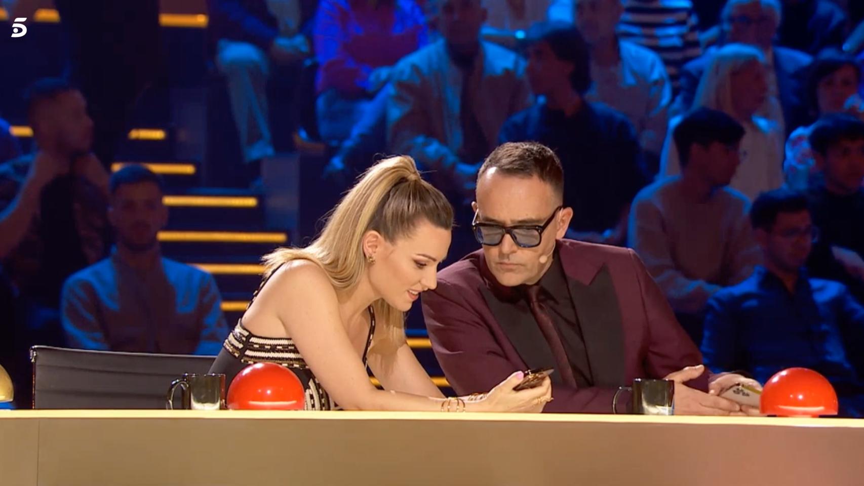 Edurne y Risto Mejide en 'Got Talent: All Stars'.