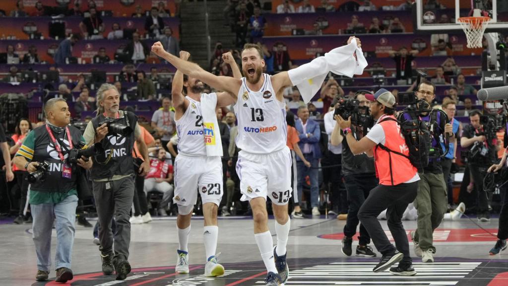 Sergio Rodríguez celebra el triunfo.