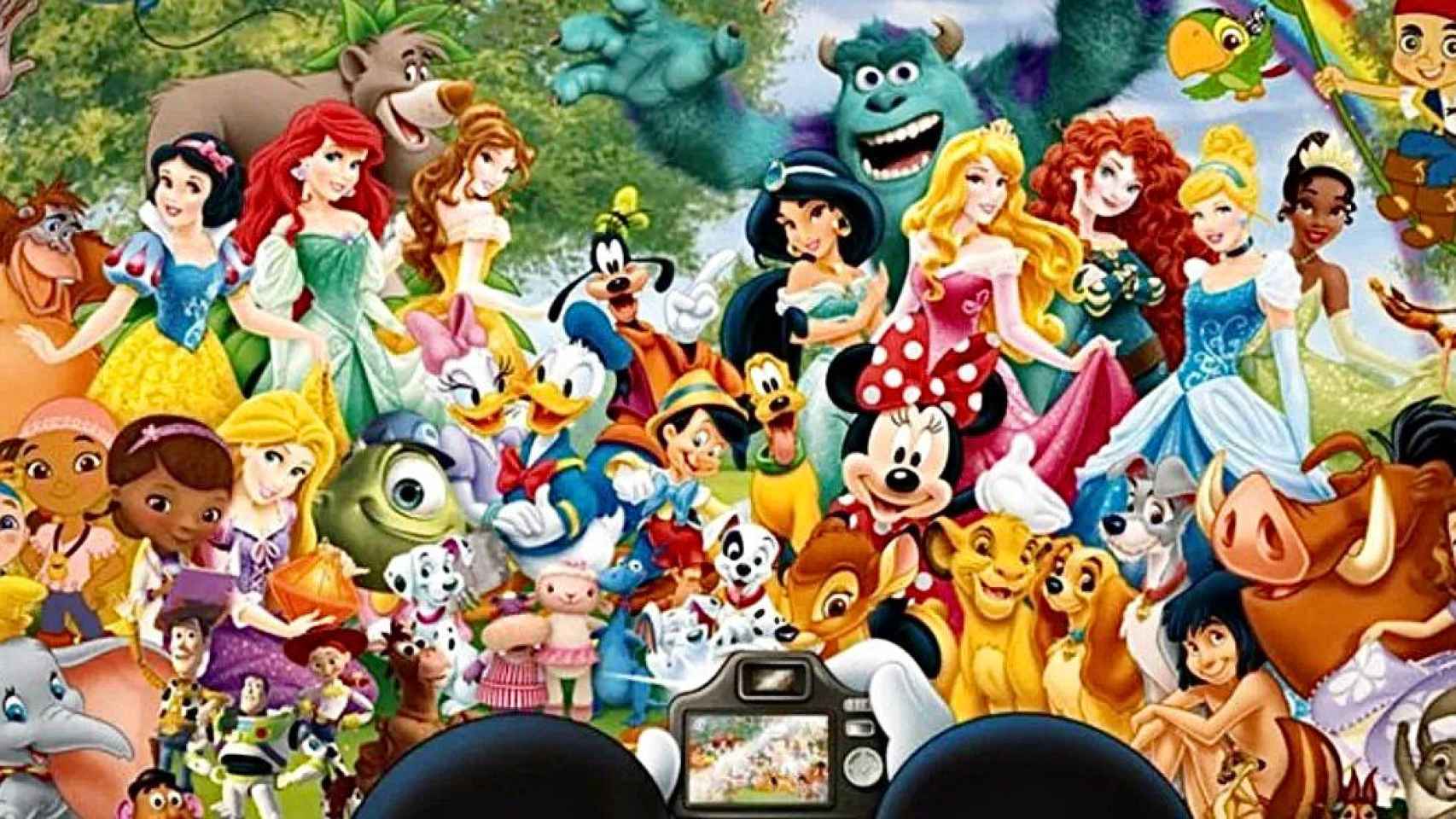 Personajes de las películas de Disney.