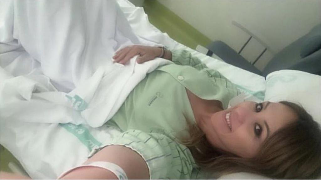 Raquel Martín Menor en el hospital. Foto: Instagram @raquelmartinmenor.