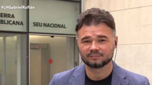 Gabriel Rufián este lunes en una entrevista en TVE.