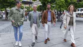 El vicepresidente de Vox, Jorge Buxadé, y el vicepresidente de la Junta, Juan García-Gallardo, en Segovia, este martes.