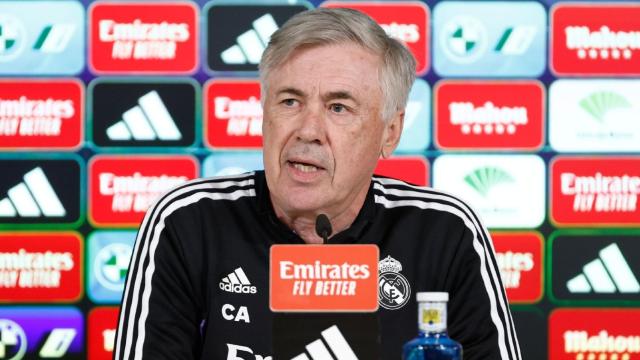 Carlo Ancelotti, durante la rueda de prensa.