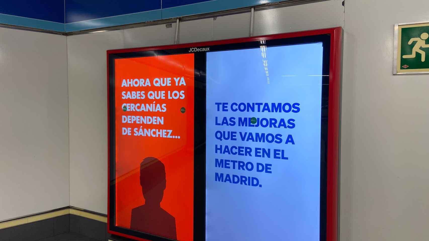 Nuevos anuncios del Metro de Madrid con anuncios del PP.
