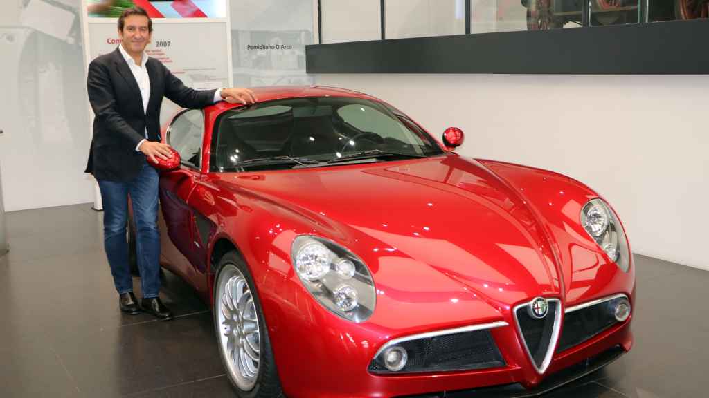 Alejandro Mesonero-Romanos, en el museo de Alfa Romeo en Arese, Italia.