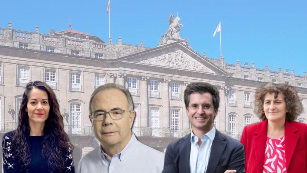 De izquierda a Derecha, María Rozas (CA), Xosé Sánchez Bugallo (PSdG), Borja Verea (PP) y Goretti Sanmartín (BNG)