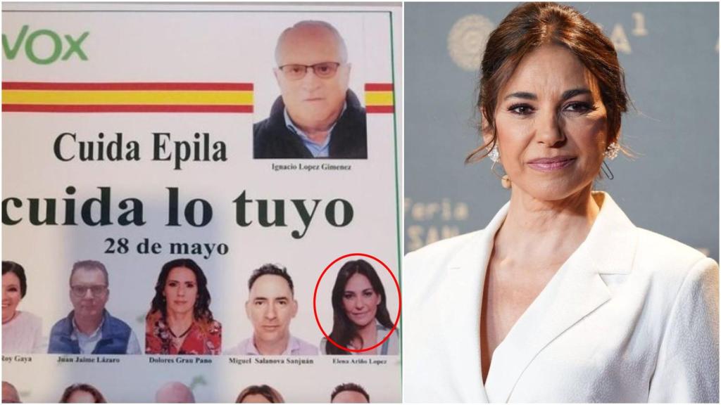 Cartel de los candidatos de Vox en Épila.