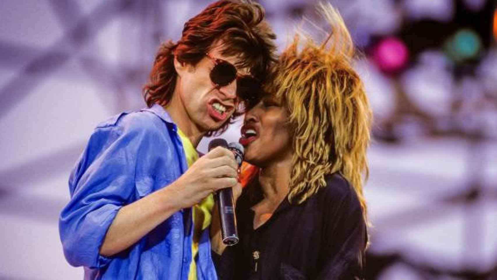Tina Turner y Mick Jagger. Fuente: Instagram.