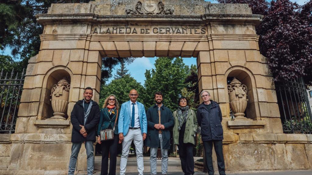 El vicepresidente de la Junta, Juan García-Gallardo, durante su visita a Soria, este miércoles.