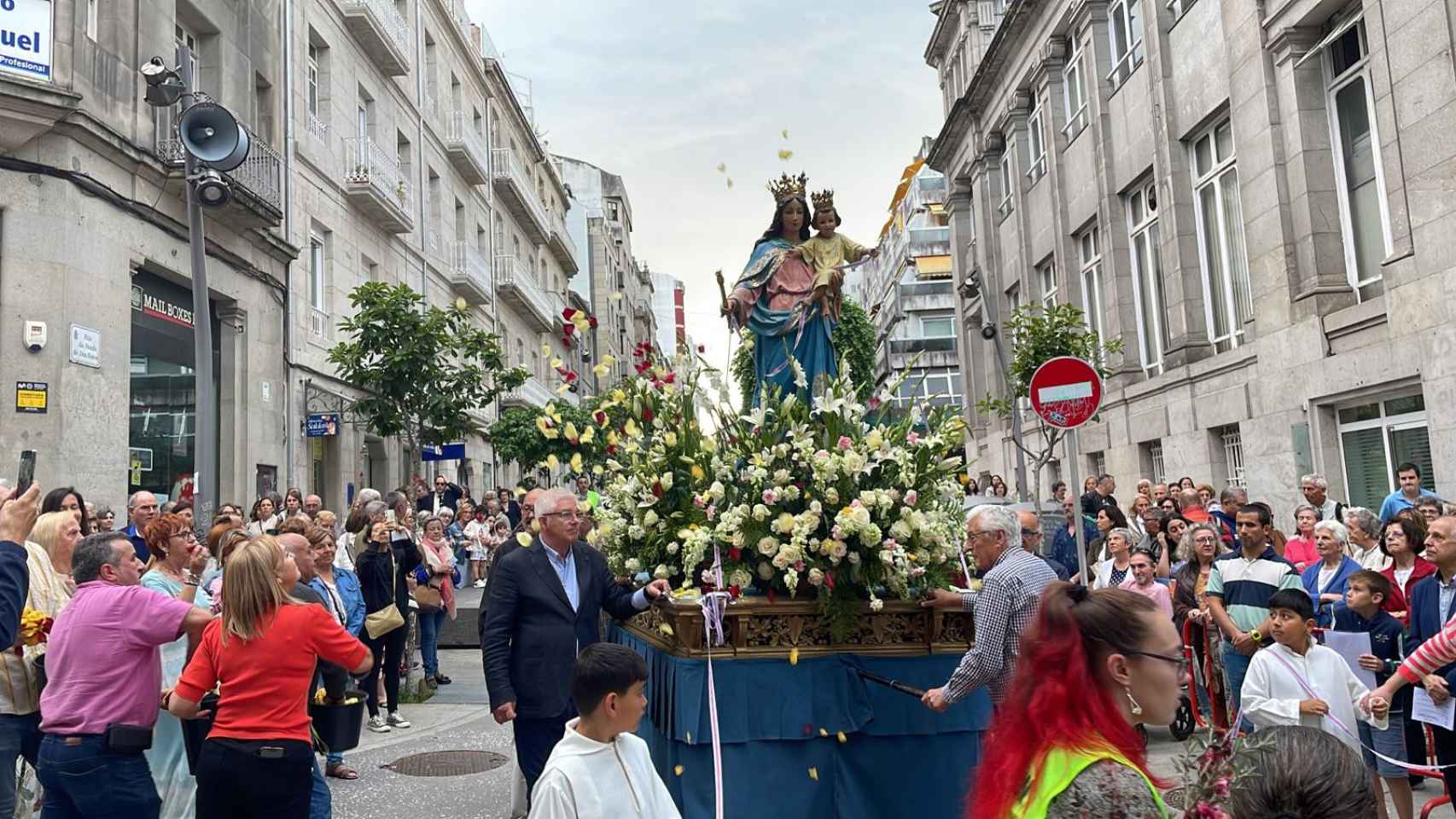 Procesión de María Auxiliadora en Vigo.
