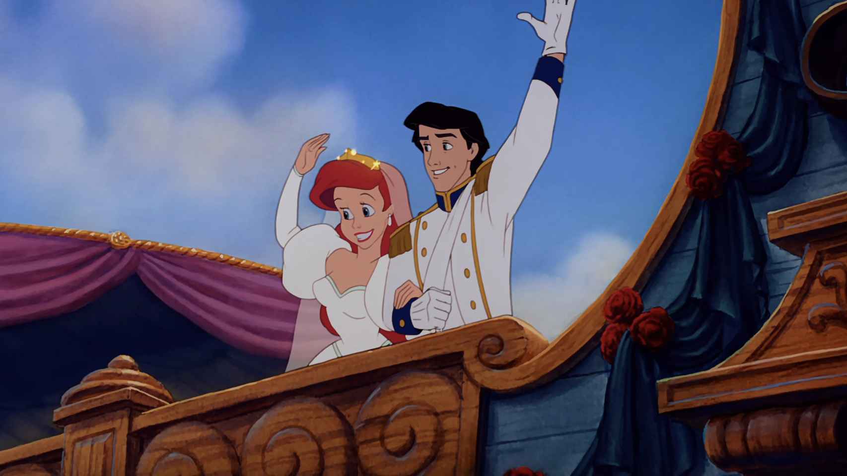 Ariel y Eric en el final de 'La sirenita' (1989)