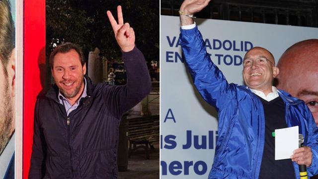 Óscar Puente a la izquierda y Jesús Julio Carnero a la derecha