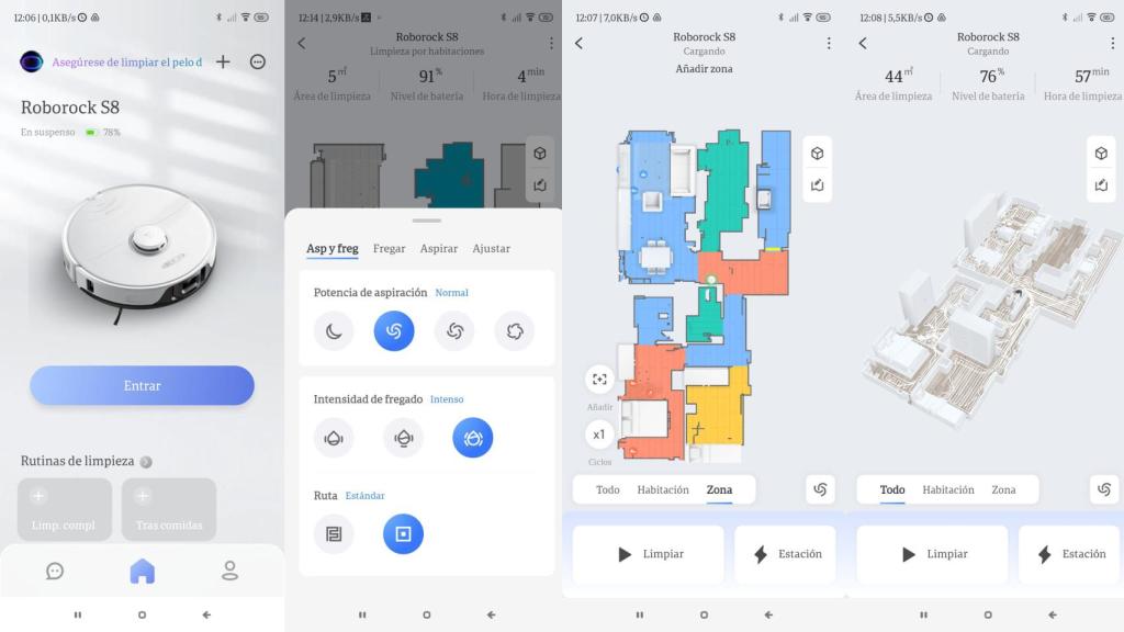 La app de Roborock es muy útil