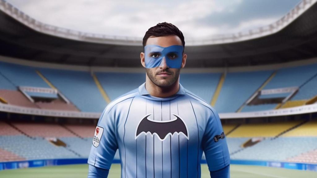 Lucas Pérez convertido en Batman gracias a una IA.