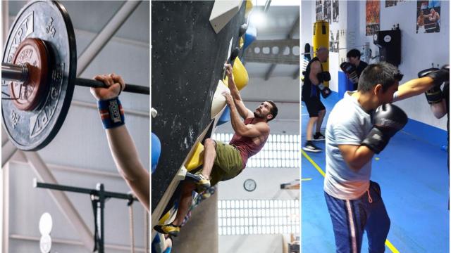 Entrenamientos de crossfit, escalada y boxeo