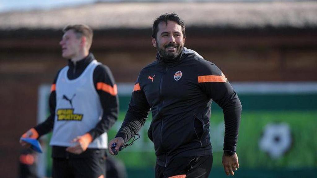 Daniel De Castro durante un entrenamiento en el Shaktar Donetsk.