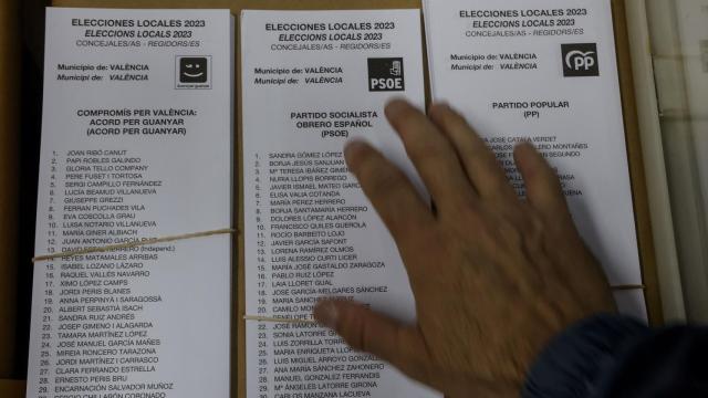 Papeletas electorales para las próximas elecciones municipales del 28 de mayo