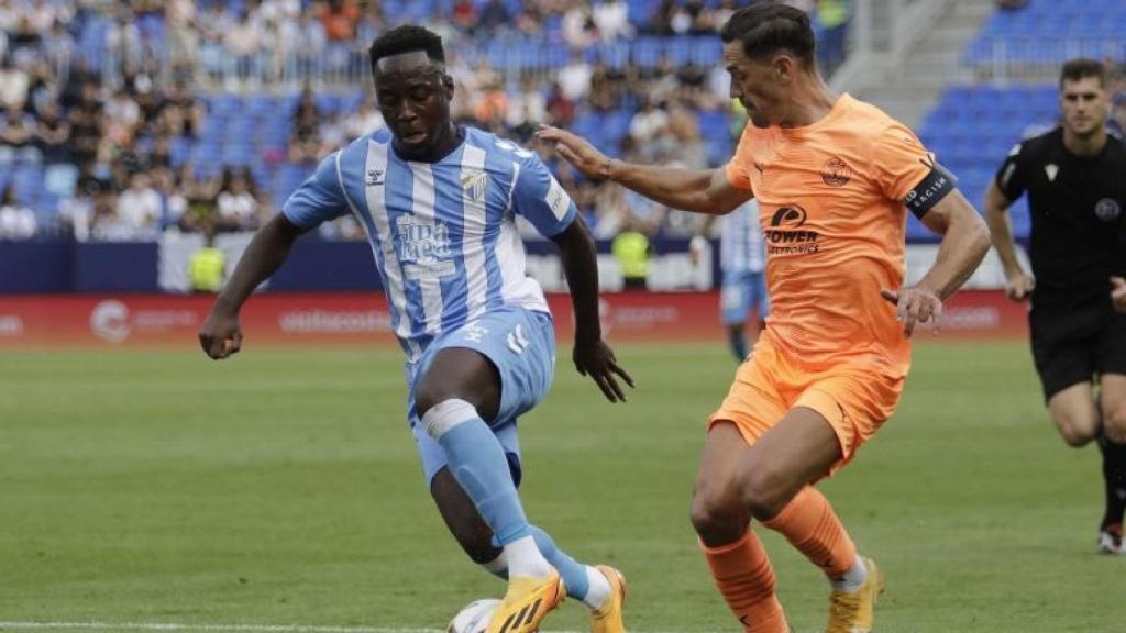 Arvin Appiah durante el Málaga CF vs. Ibiza