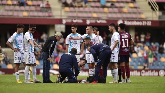 Momento en el que Alberto Quiles caía lesionado y todas las alarmas se encendían en el deportivismo.