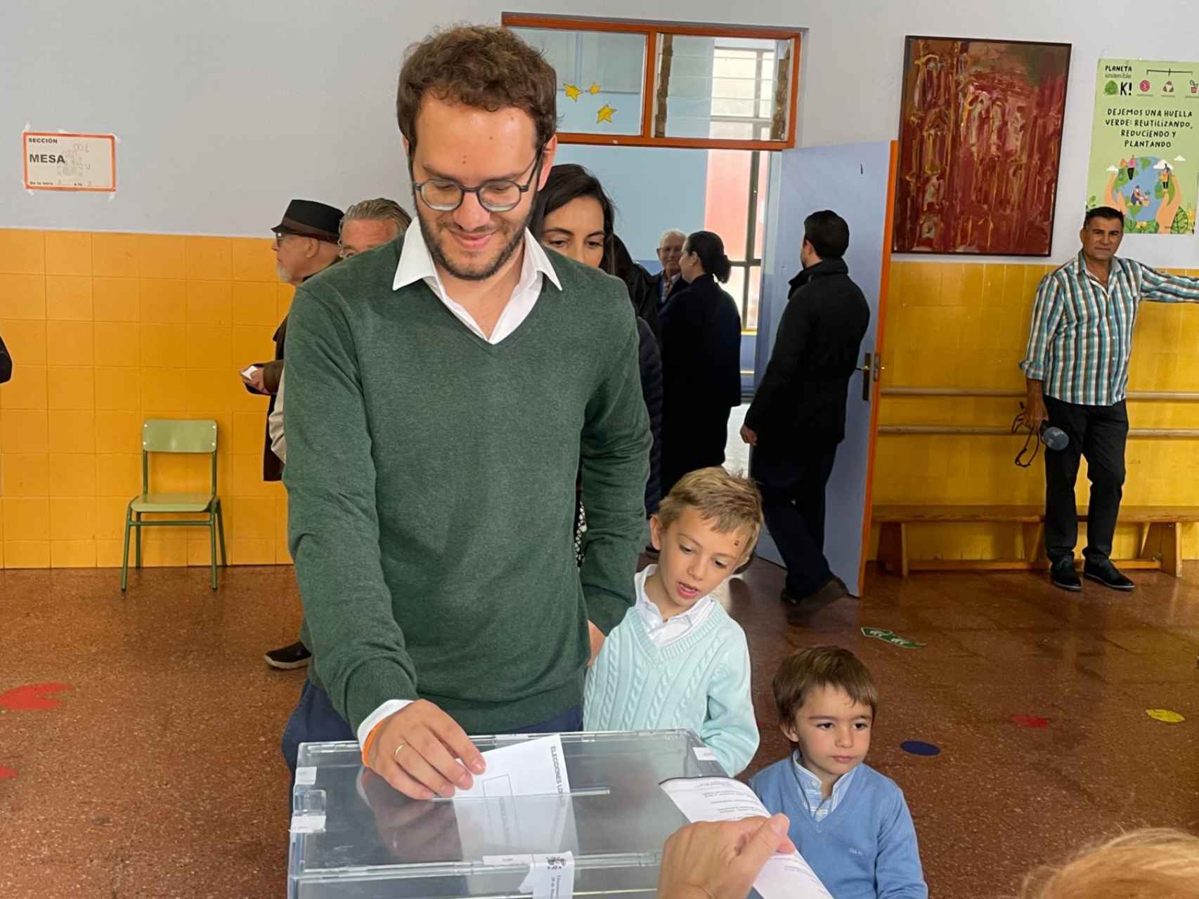 Pablo Vicente (Cs) vota en Valladolid