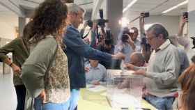 Alfonso Rueda ha votado en Pontevedra.