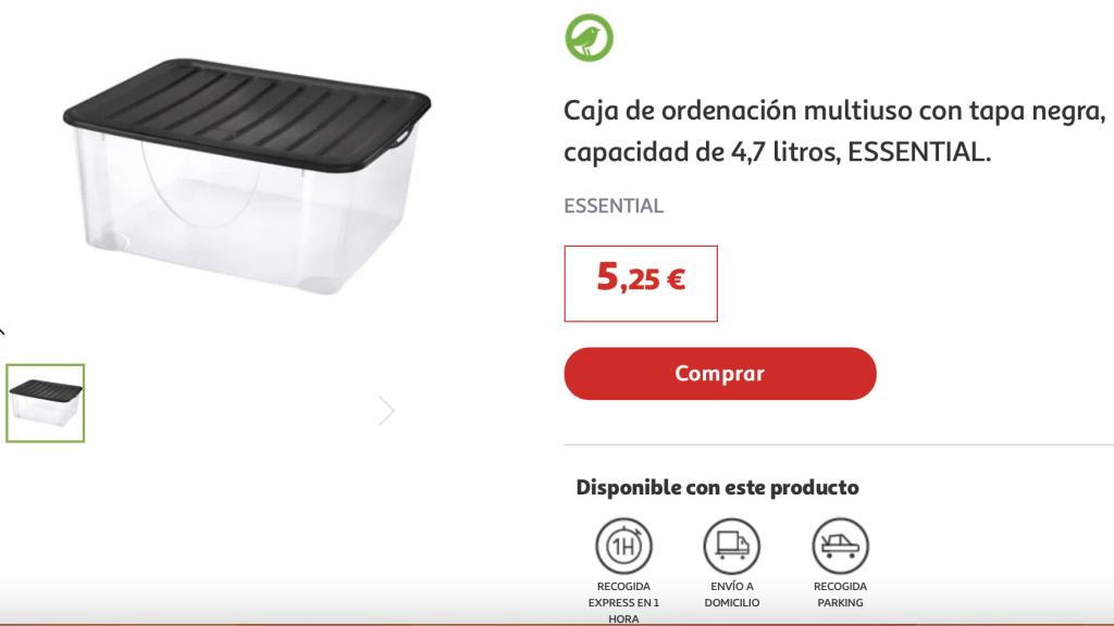 Caja de almacenaje.