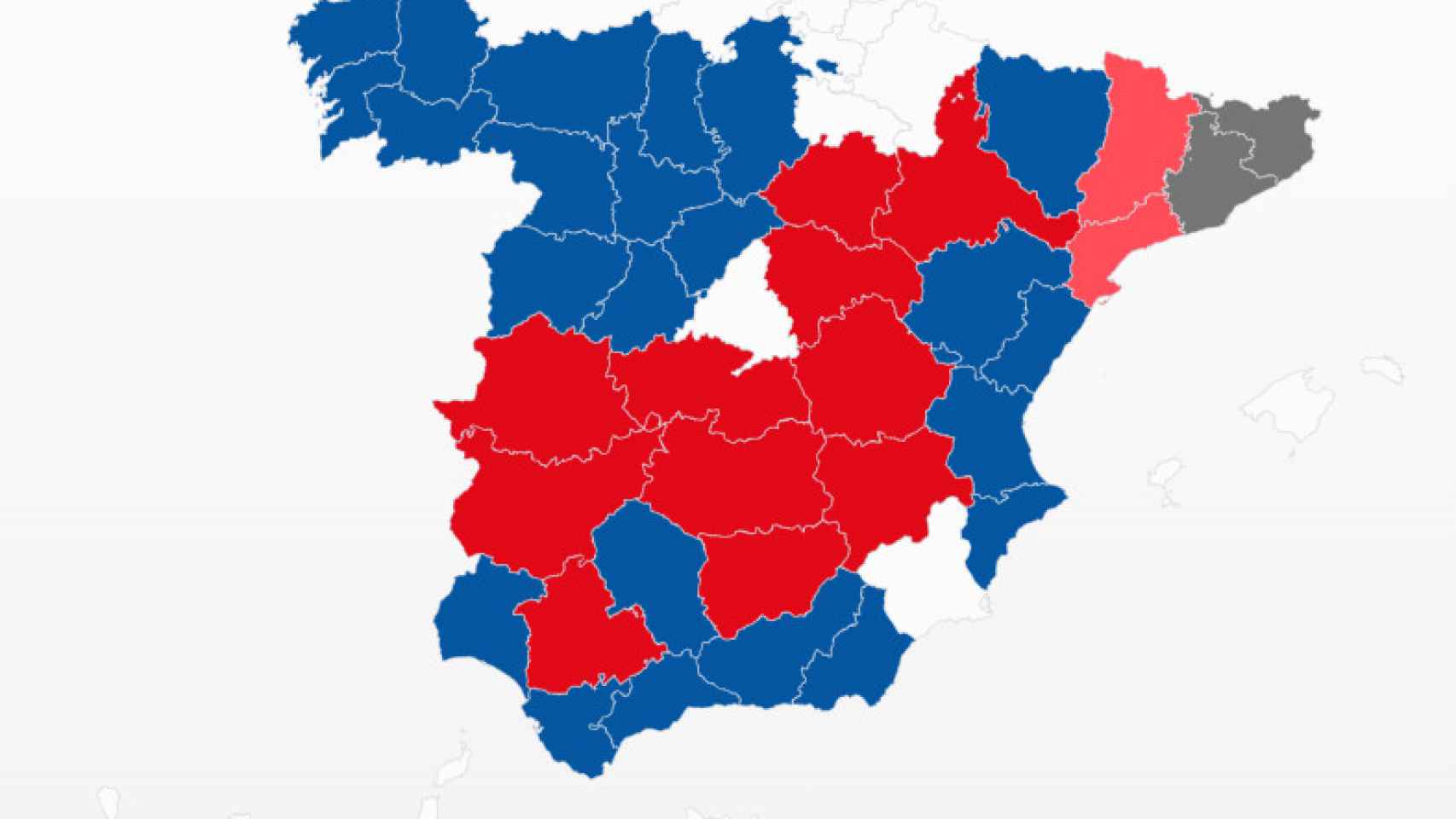 Situación de las diputaciones en España tras las elecciones del 28-M