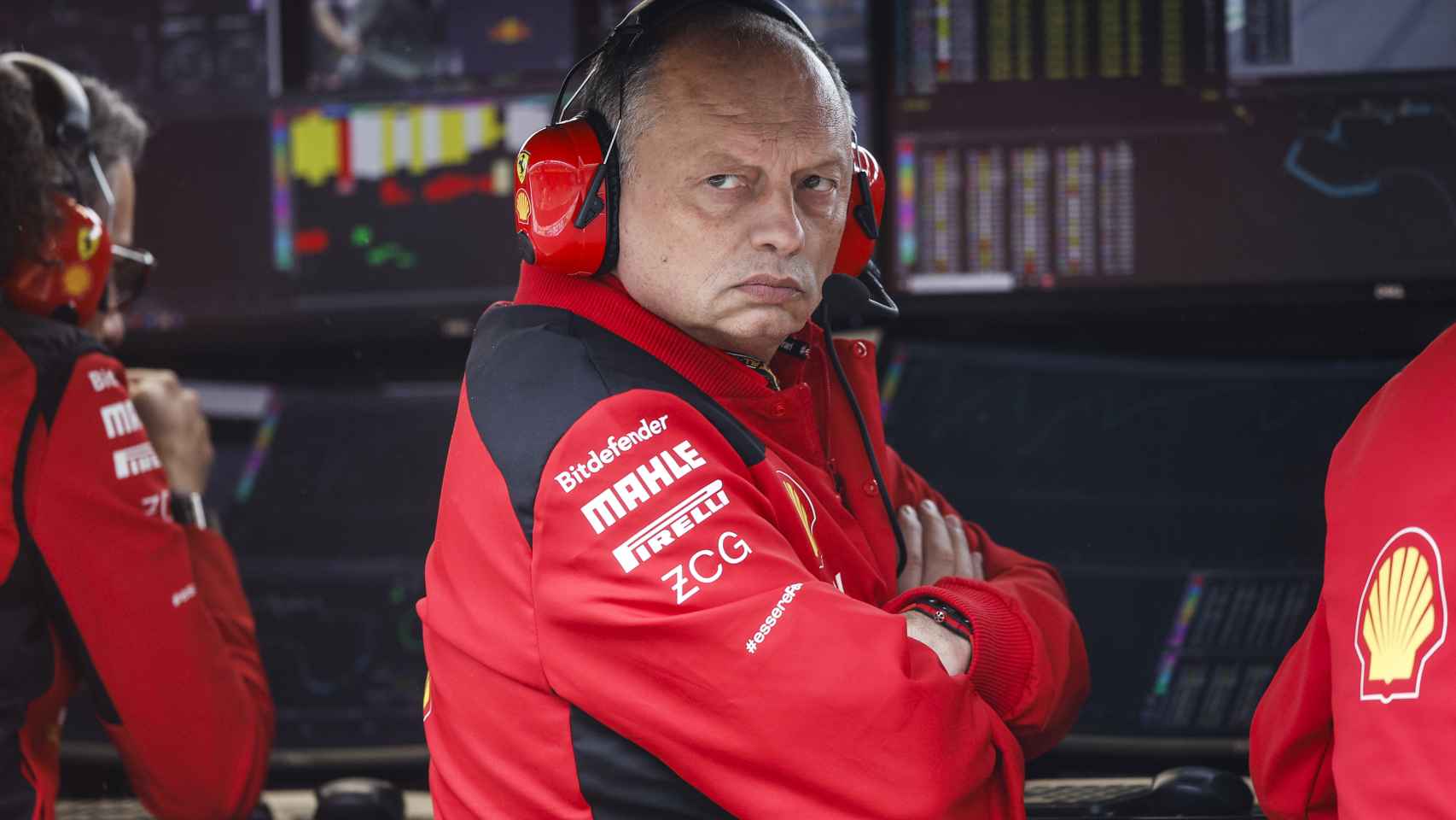 Frederic Vasseur, jefe de Ferrari, durante el Gran Premio de Australia de la F1 2023