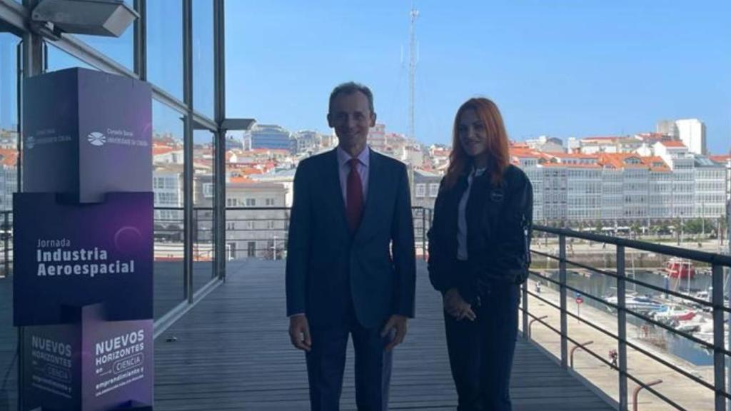 Los astronautas Pedro Duque y Sara García en A Coruña