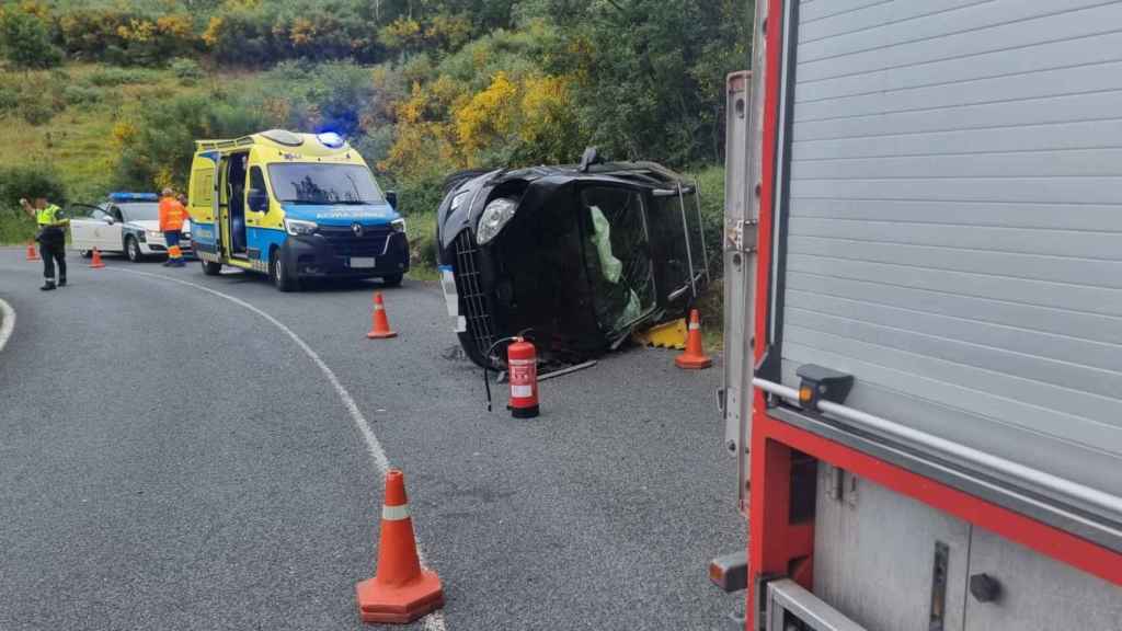 Estado en el que quedó el vehículo tras el accidente.