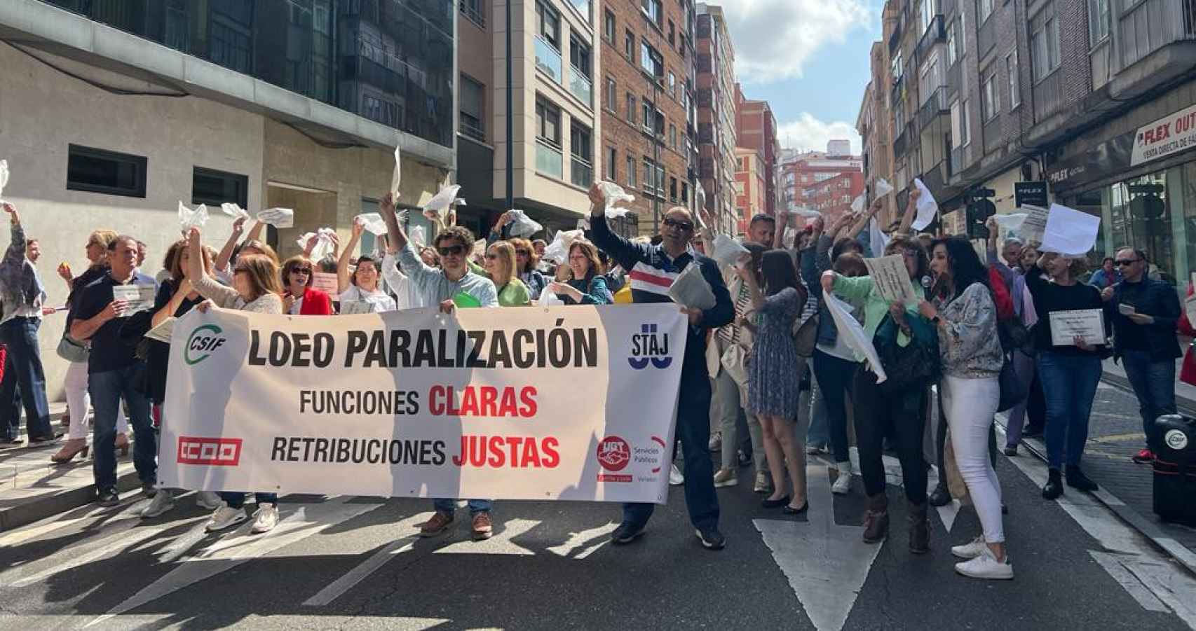 Manifestación funcionarios de Justicia en Valladolid