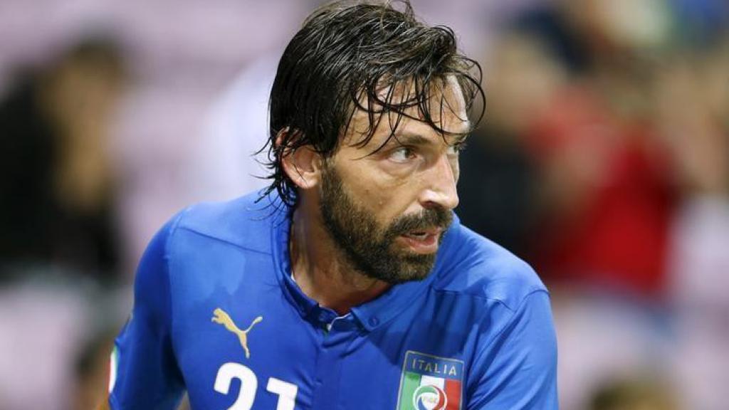 Andrea Pirlo, con la selección de Italia