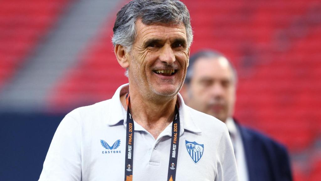 José Luis Mendilibar, antes de la final de la Europa League 2022/2023