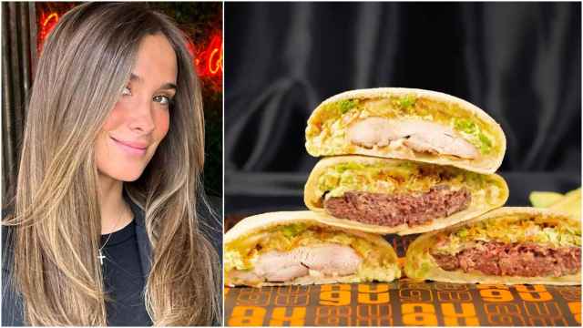 María Pombo y la nueva hamburguesa de Nugu Burger en colaboración con Tipi Tent.