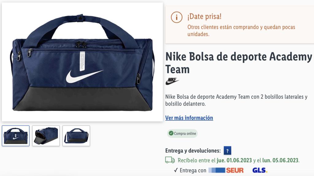 Bolsa de deporte.