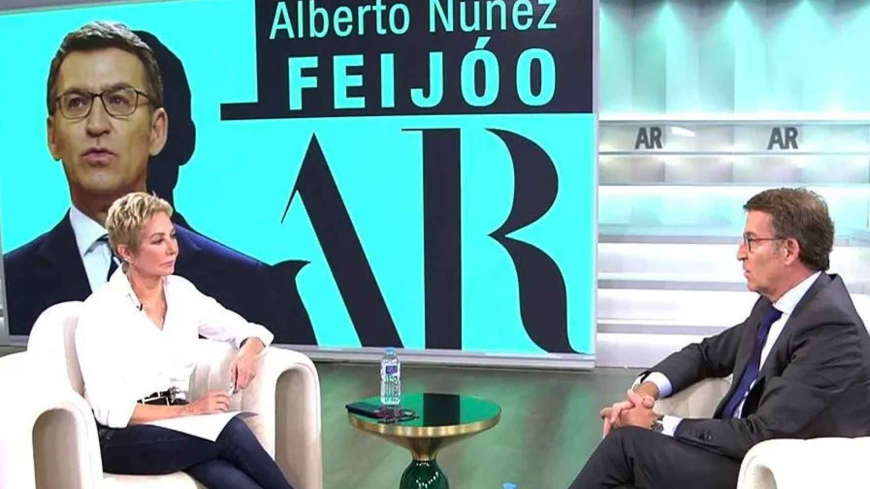 Alberto Núñez Feijóo y Ana Rosa Quintana.