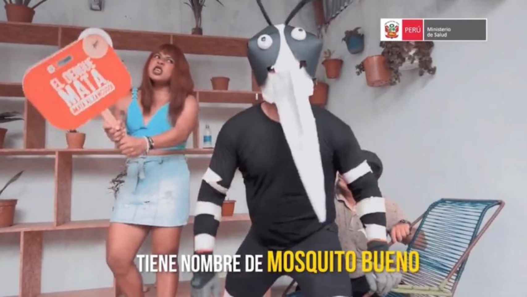 Fotograma del spot del Ministerio de Salud peruano inspirado en el « Vol. 53» de Bizarrap y Shakira.
