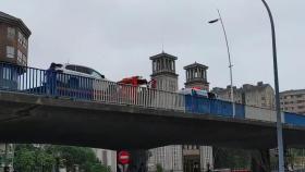 Accidente en el viaducto de Alfonso Molina.