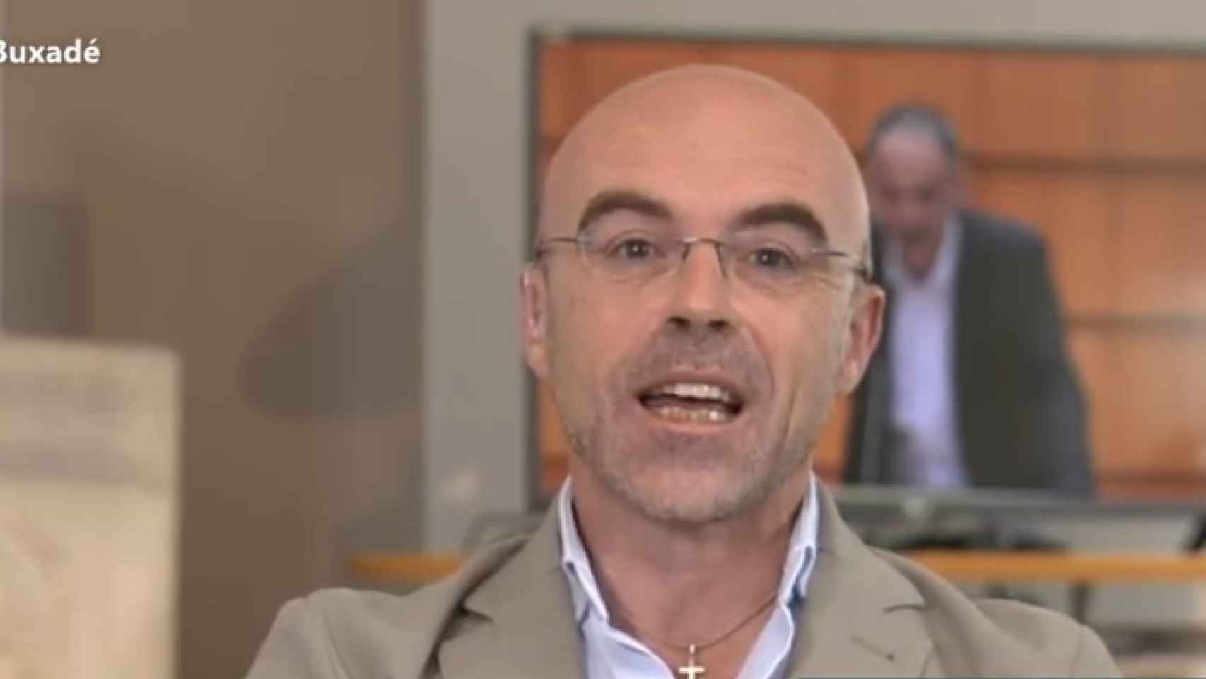 El portavoz político de Vox, Jorge Buxadé, este jueves en TVE.