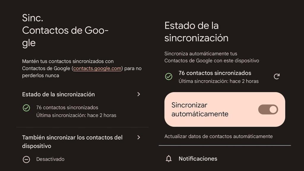 Sincronizar contactos evitará que Google los borre