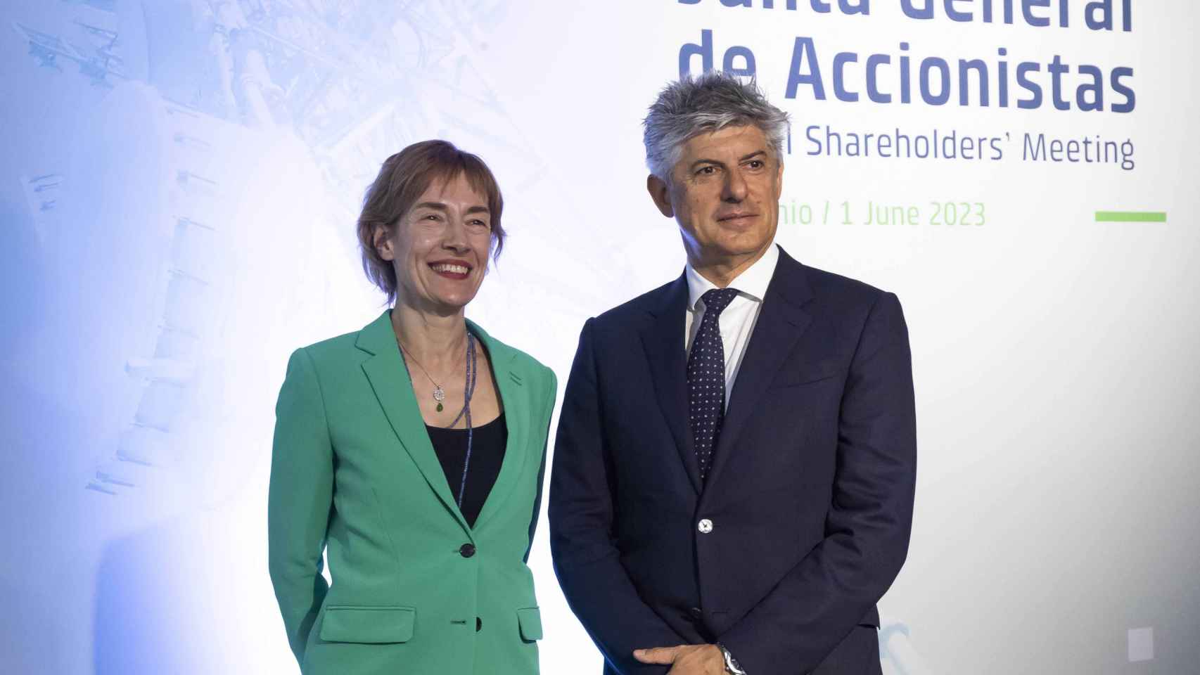 Anne Bouverot y Marco Patuano, presidenta y consejero delegado de Cellnex, respectivamente.