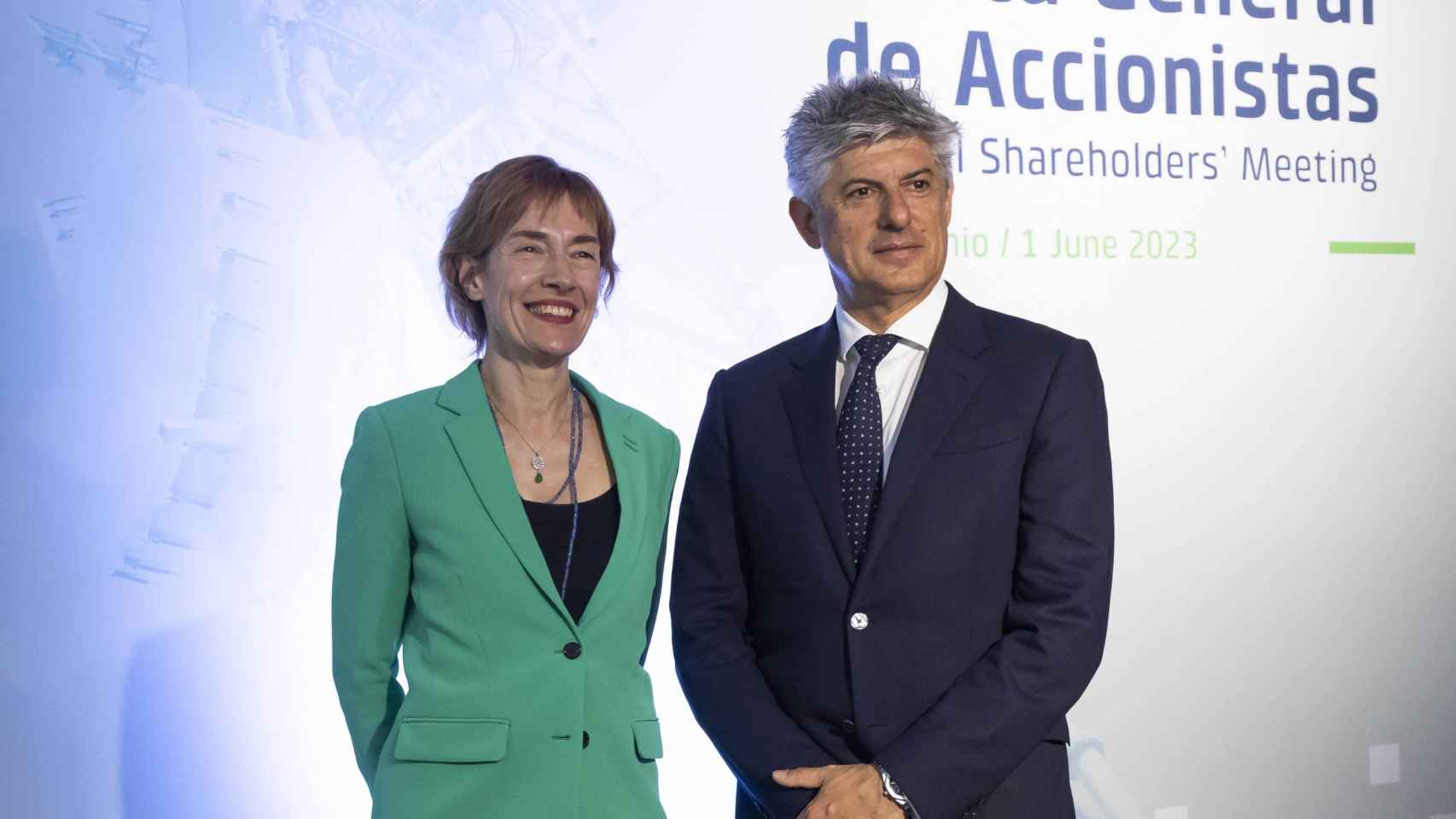 Anne Bouverot y Marco Patuano, presidenta y consejero delegado de Cellnex, respectivamente.