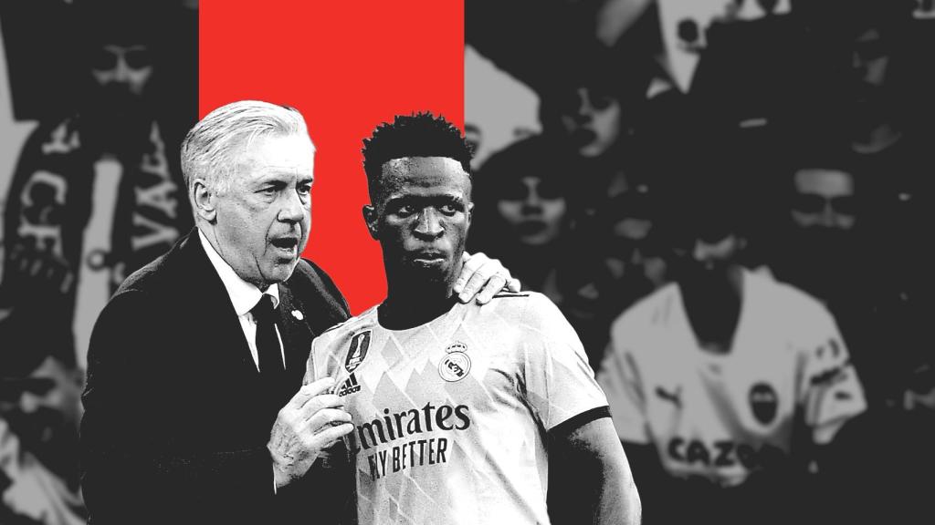 Vinicius y Carlo Ancelotti