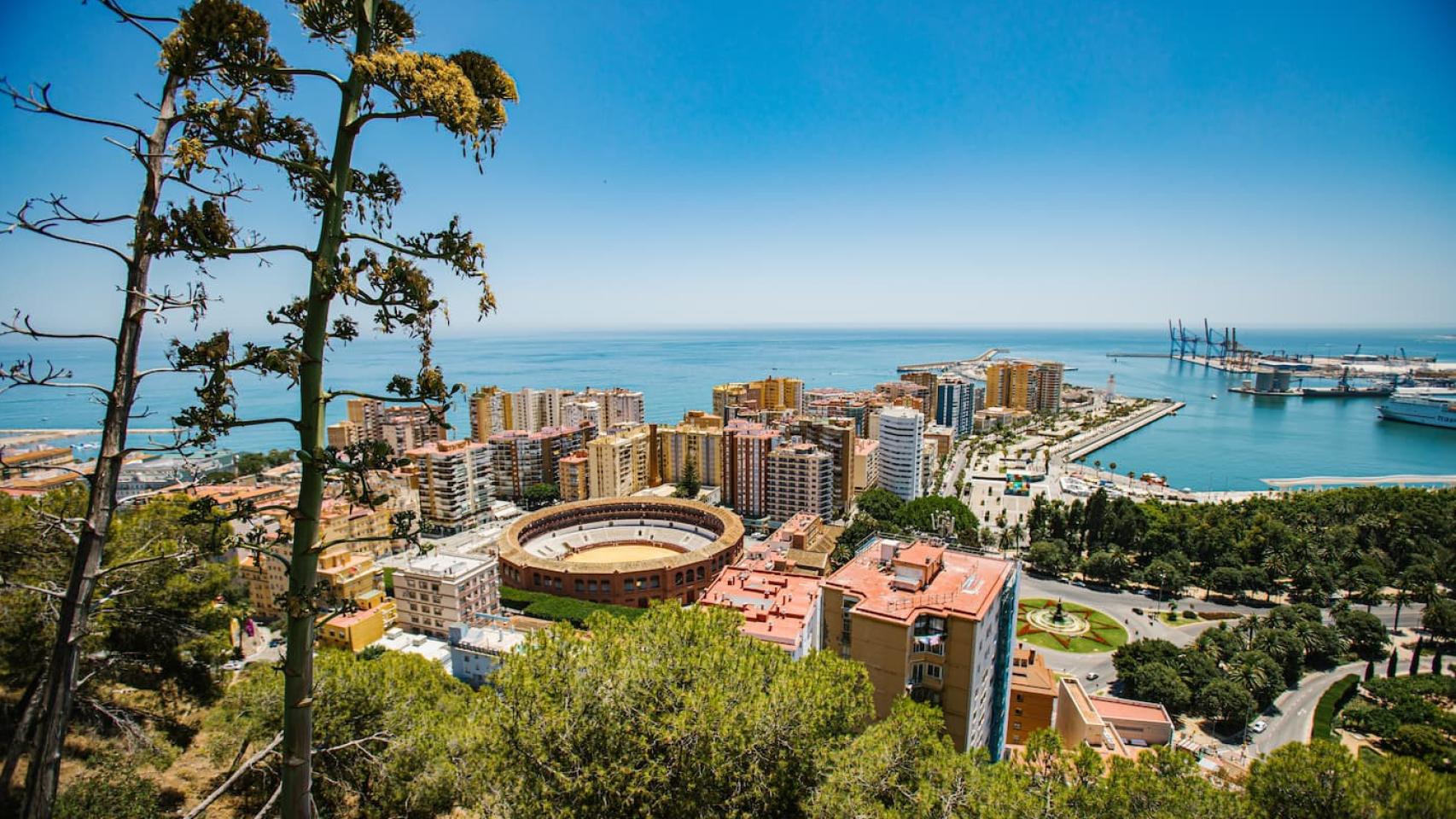 Vista de la zona de La Malagueta, en Málaga.