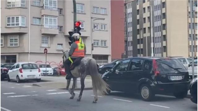 El jinete visto en A Coruña este miércoles